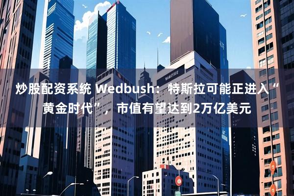 炒股配资系统 Wedbush：特斯拉可能正进入“黄金时代”，市值有望达到2万亿美元