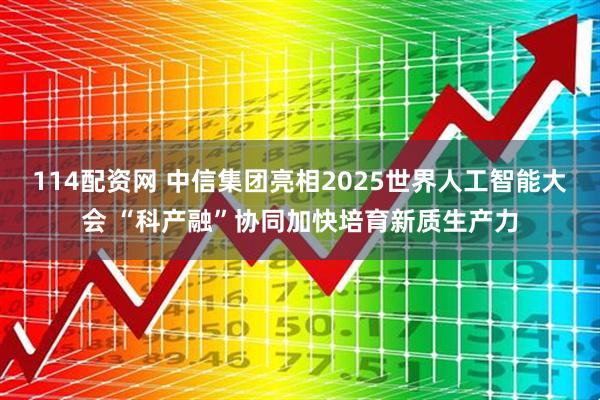114配资网 中信集团亮相2025世界人工智能大会 “科产融”协同加快培育新质生产力